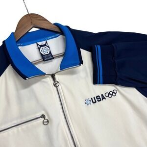 VTG Nike USA Olympic Team Track Jacket Full Zip Torino 2006 Winter Games Mens XL